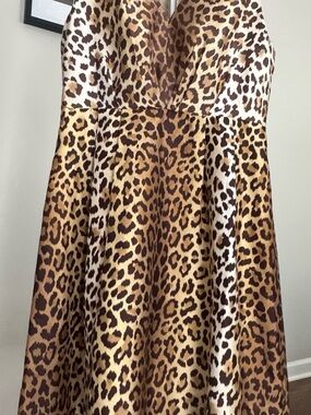 Kate Spade Autumn Leopard Domino Cocktail Dress Fall 2014 Collection.